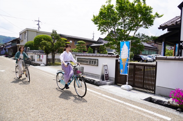 レンタサイクルでまち巡り（鳥取市鹿野往来交流館 童里夢）